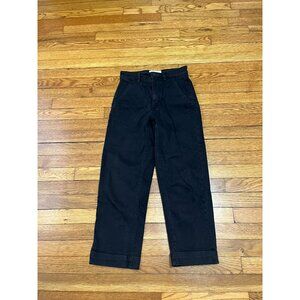 Everlane Women’s Jeans Sz 00 SHORT Black Denim High Rise Straight Leg Crop Jeans